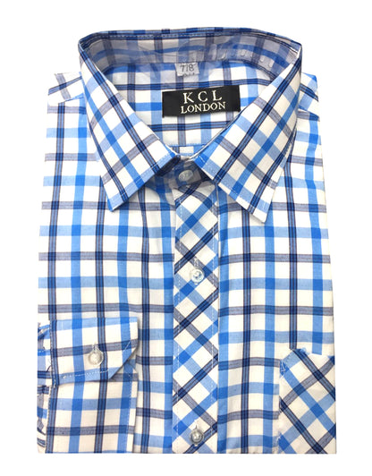 Boys Striped & Checked Formal Shirts