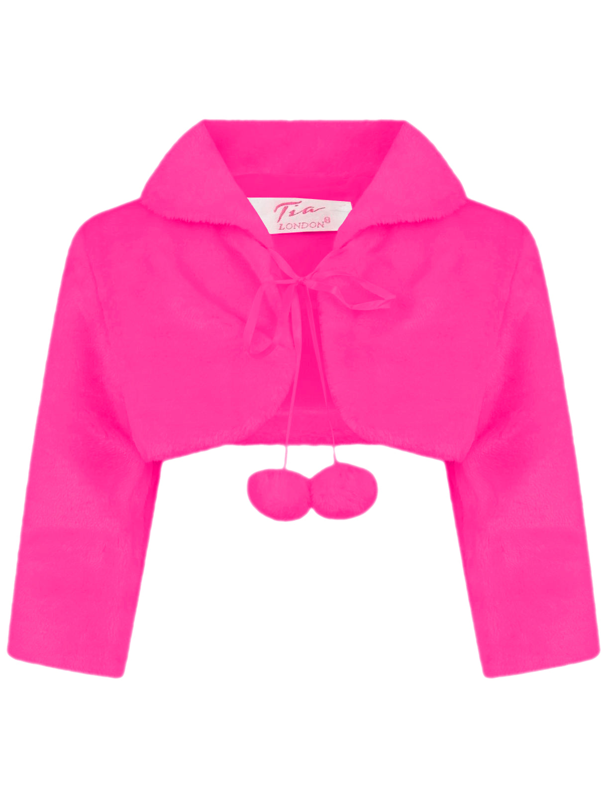 Girls Fur Pom Pom Bolero