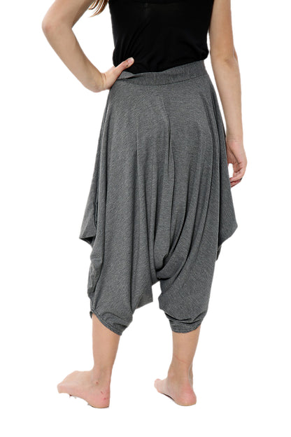 Girls Draping Romper Skirt - Charcoal