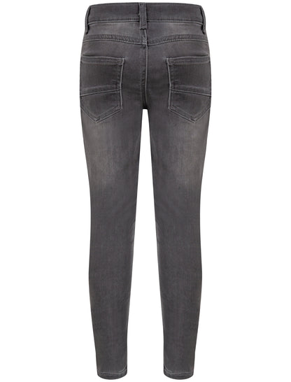 Girls Denim Skinny Jeans - Charcoal