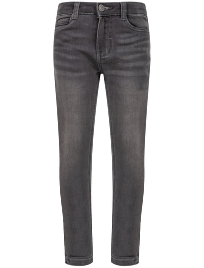 Girls Denim Skinny Jeans - Charcoal