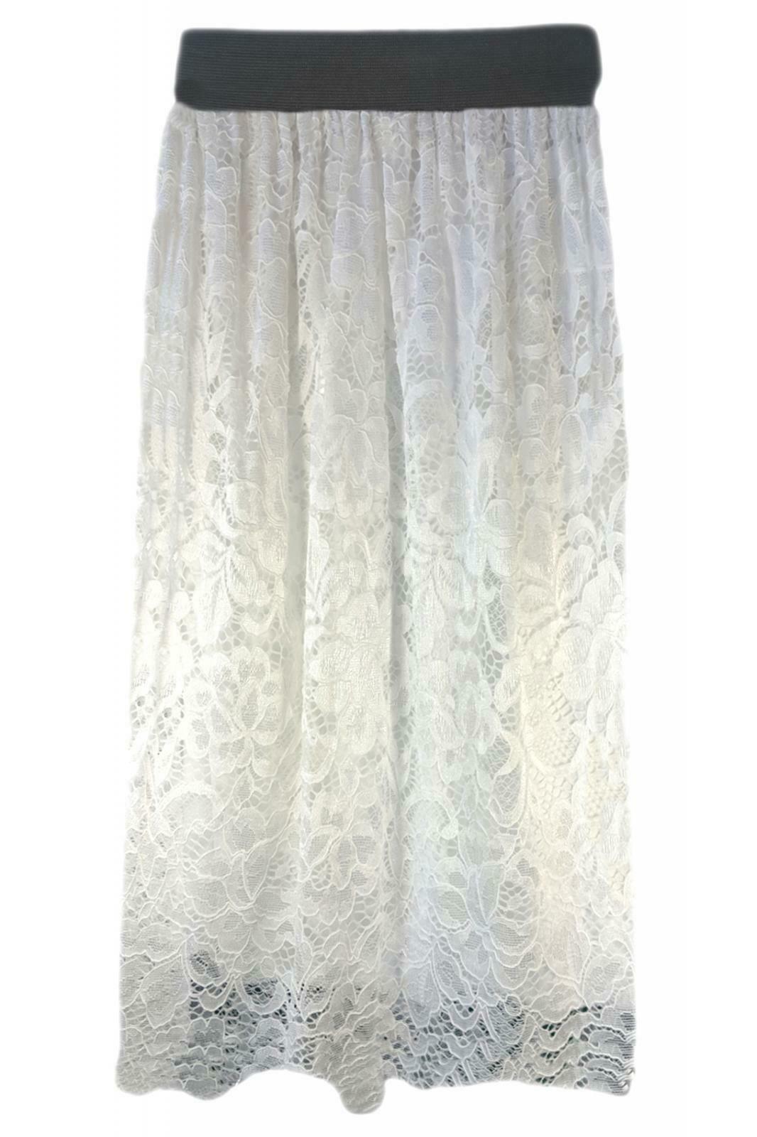 Girls Floral Lace Long Skirts