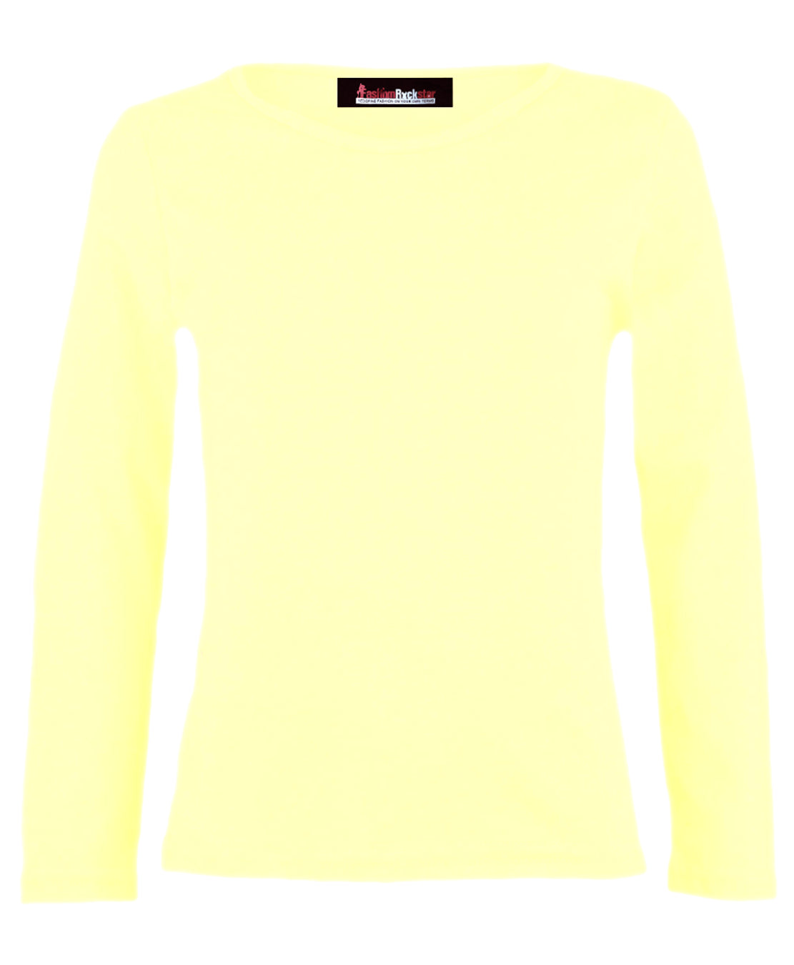 Girls Basic Long Sleeve Tops - Cream