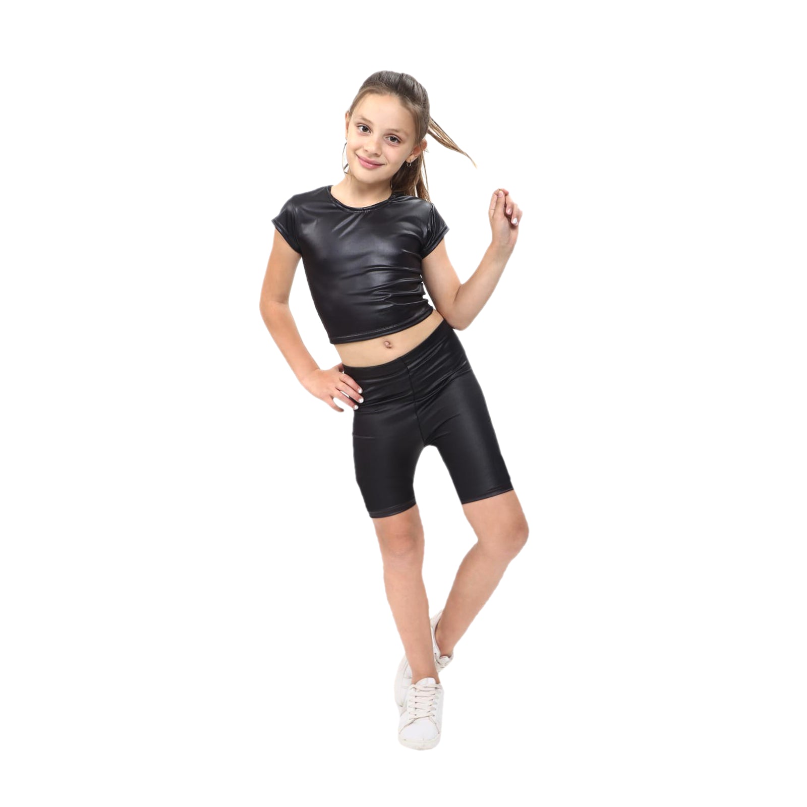 Girls Wet Look Outfits - Shorts