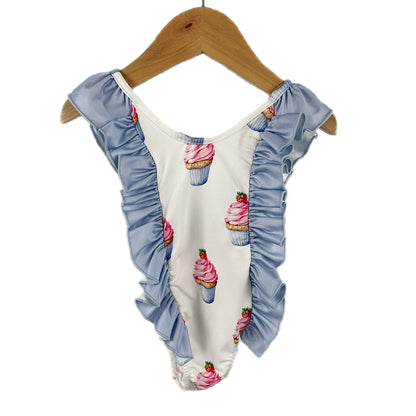 Girls Swimming Costume Swimsuit Frilled Swimwear