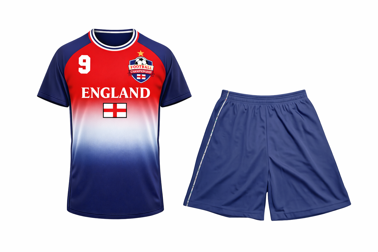 Kids England Football Kit T-Shirts & Shorts Set Outfit Gift