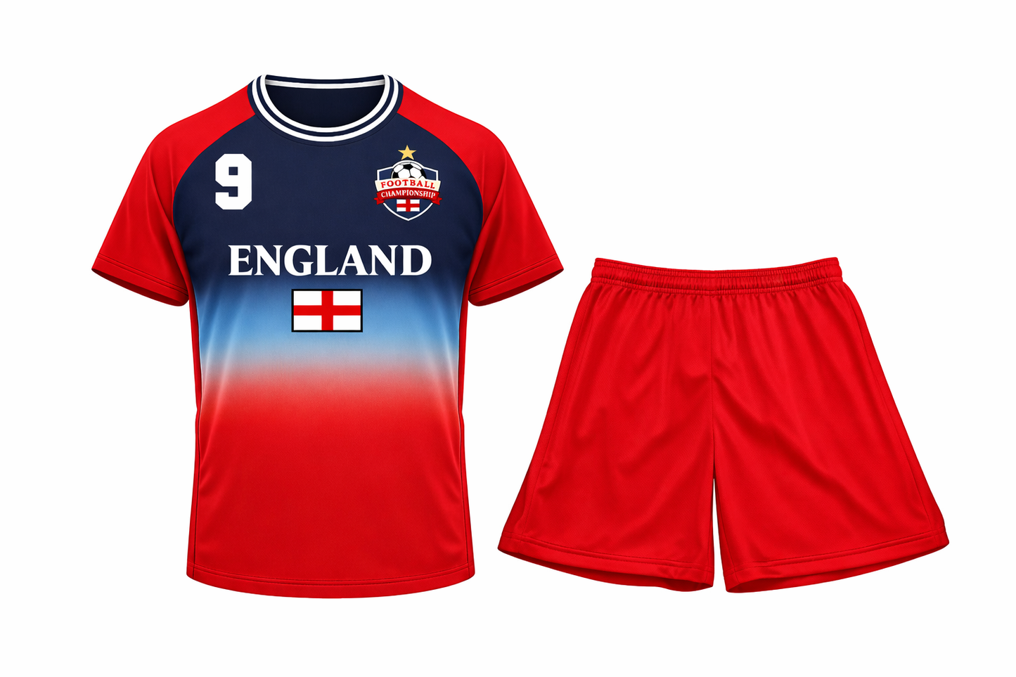 Kids England Football Kit T-Shirts & Shorts Set Outfit Gift