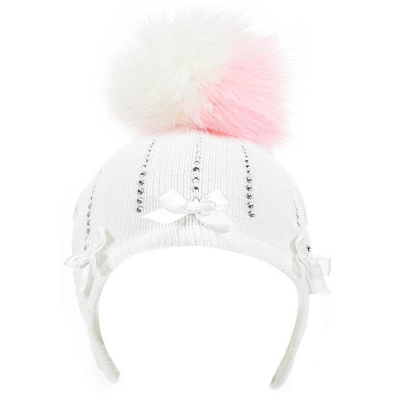 Baby Knitted Pom Pom Hat Boy Girl Winter Bobble Mummy Daddy Prince Princess 0-12
