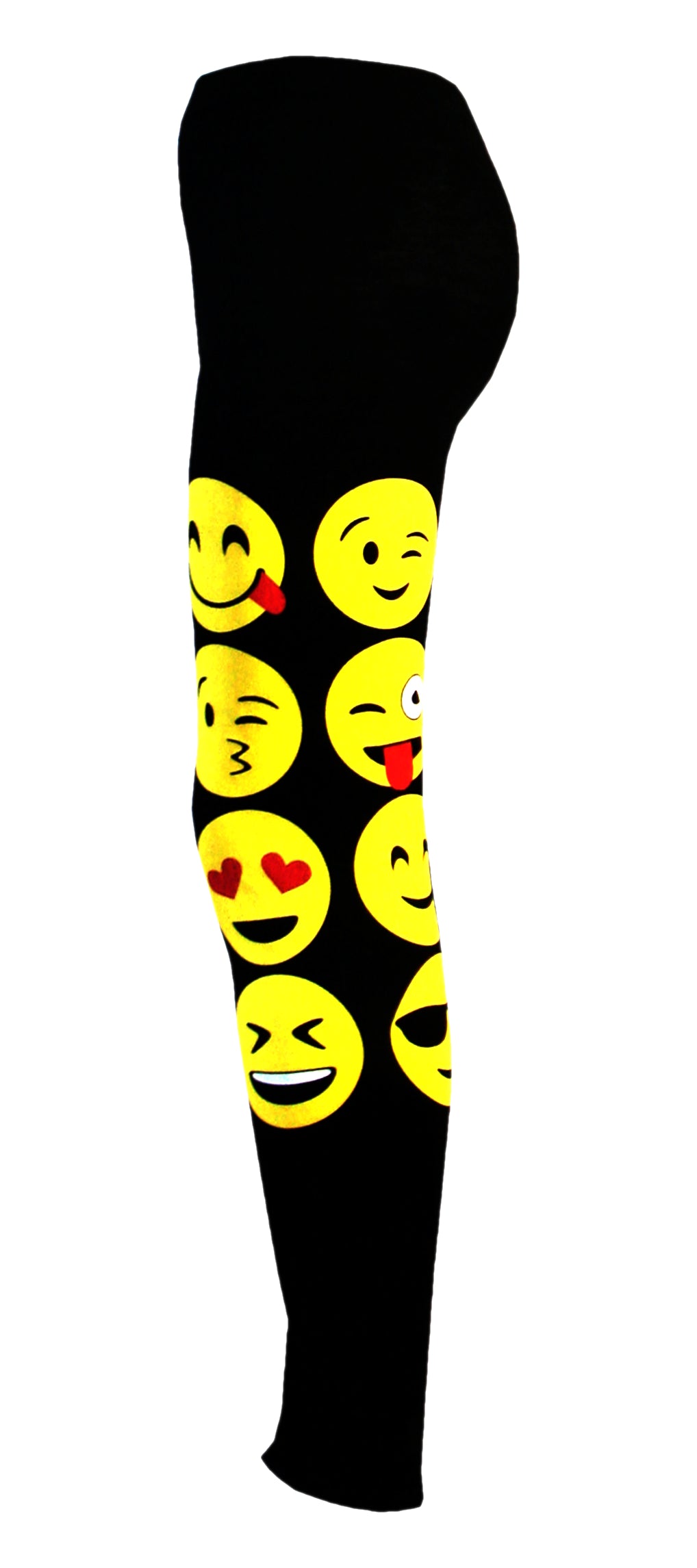 Girls Funny Faces Leggings - Black