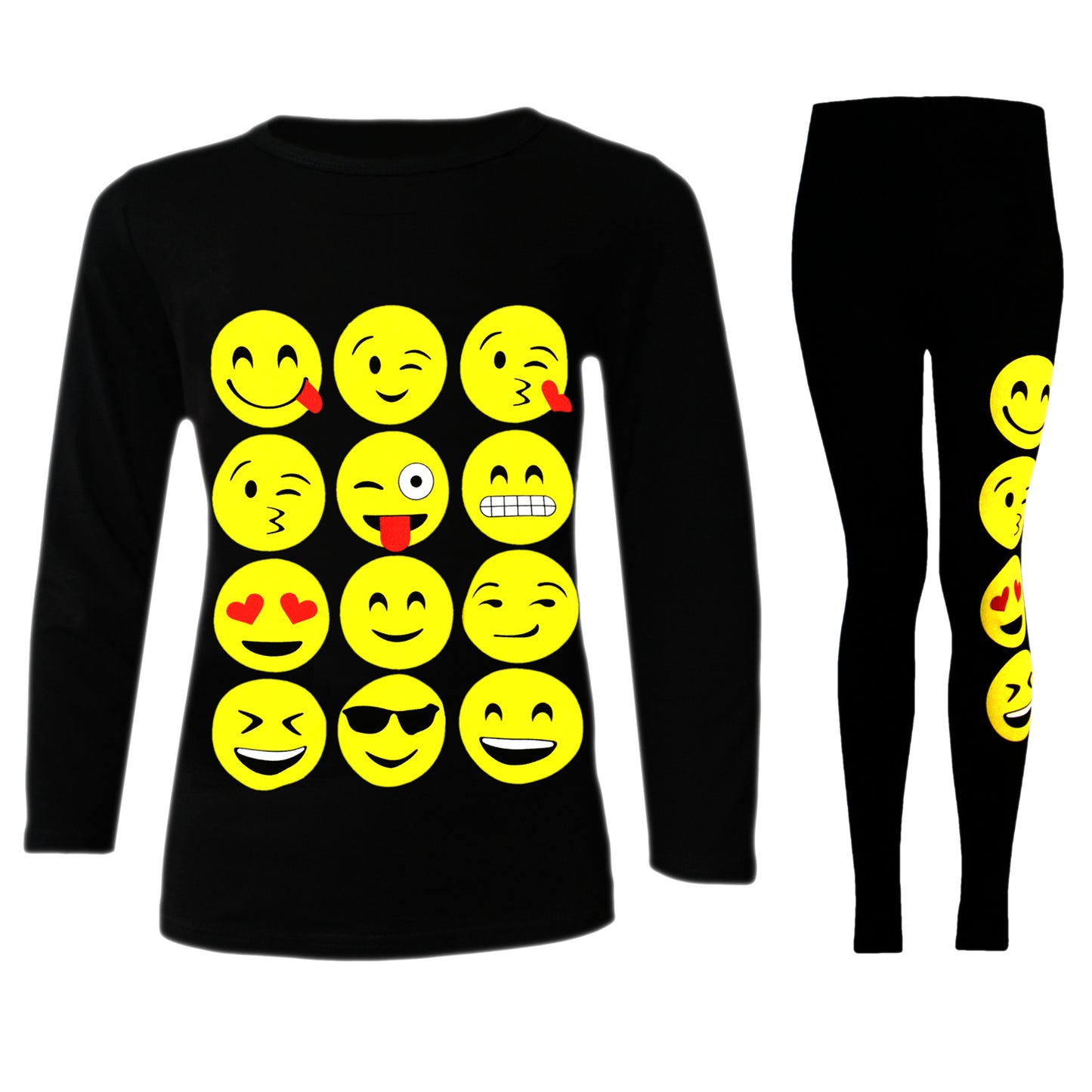 Girls Funny Faces Set - Black