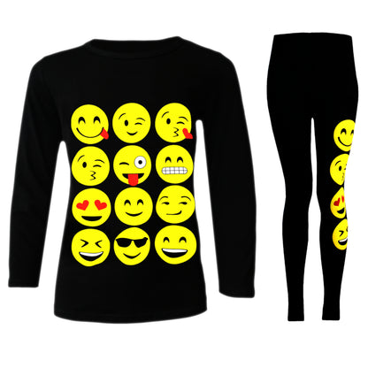 Girls Funny Faces Set - Black