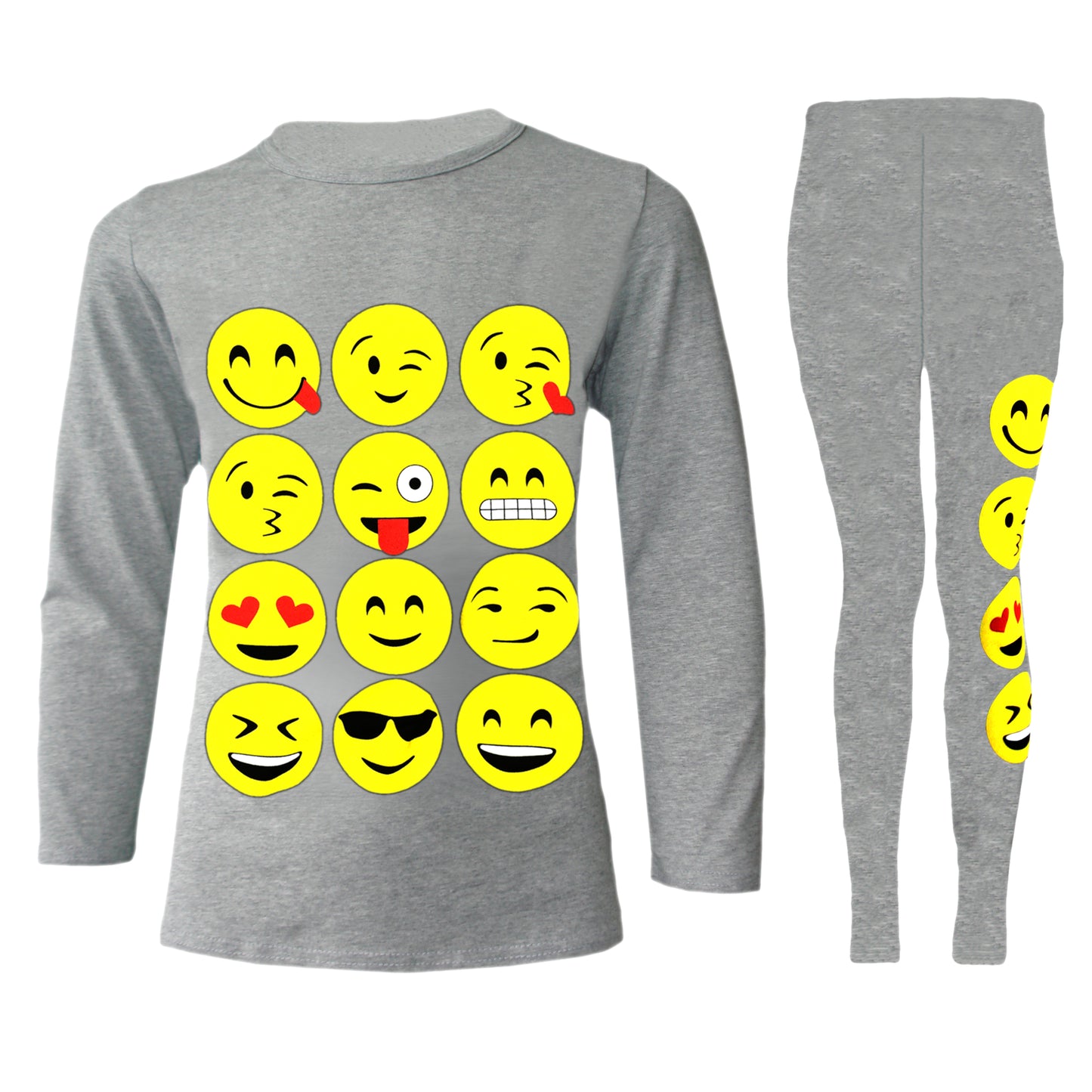 Girls Funny Faces Set - Grey