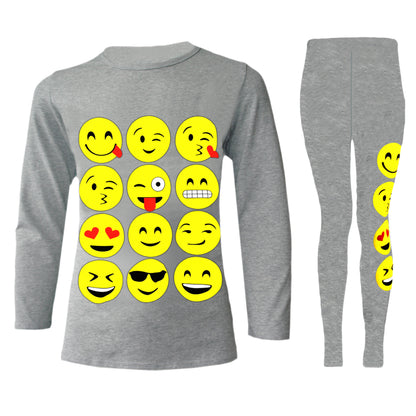 Girls Funny Faces Set - Grey