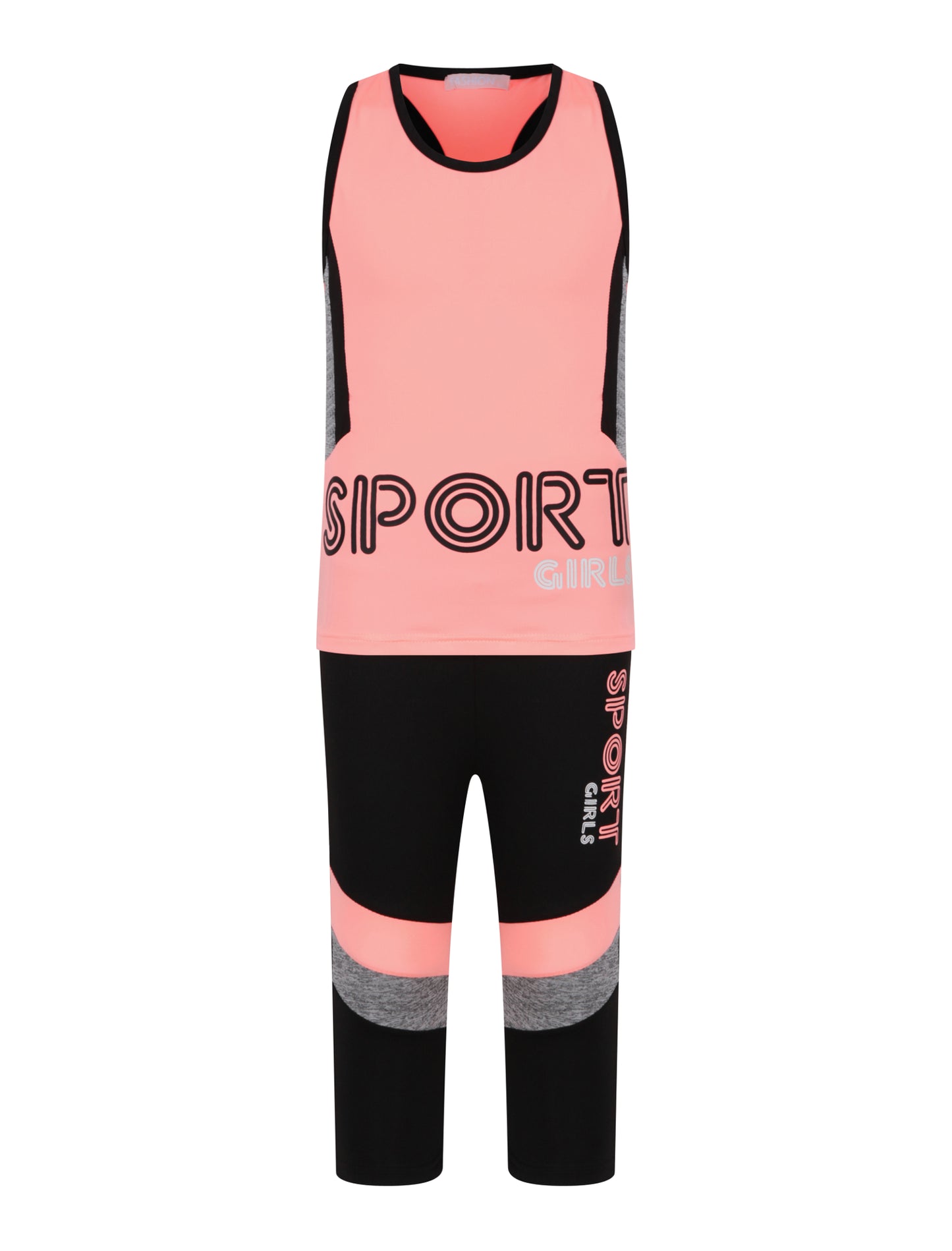 Girls Sports Vest Set - Pink