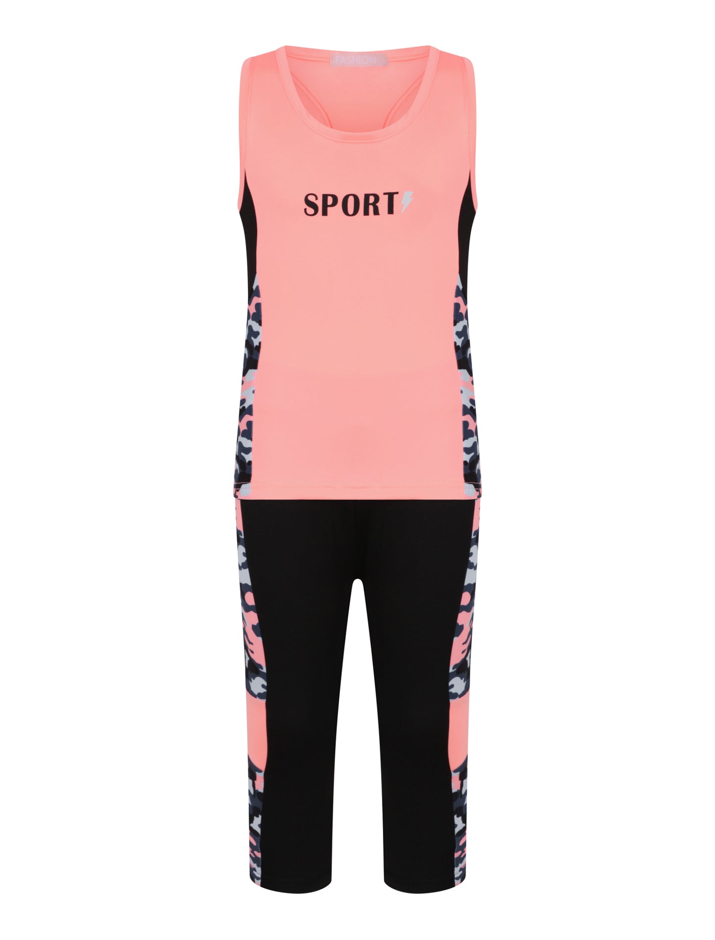 Girls Sports Vest Set - Pink