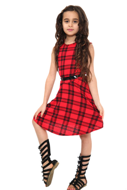 Girls Tartan Skater Dress