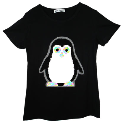 Girls Animal Sequin T-Shirts