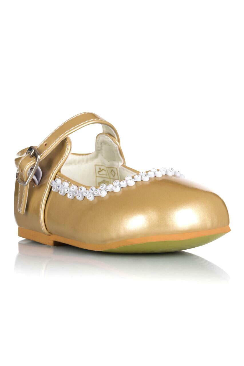 Girls Party Wedding Shoes - Gold
