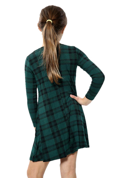 Girls Tartan Swing Dress