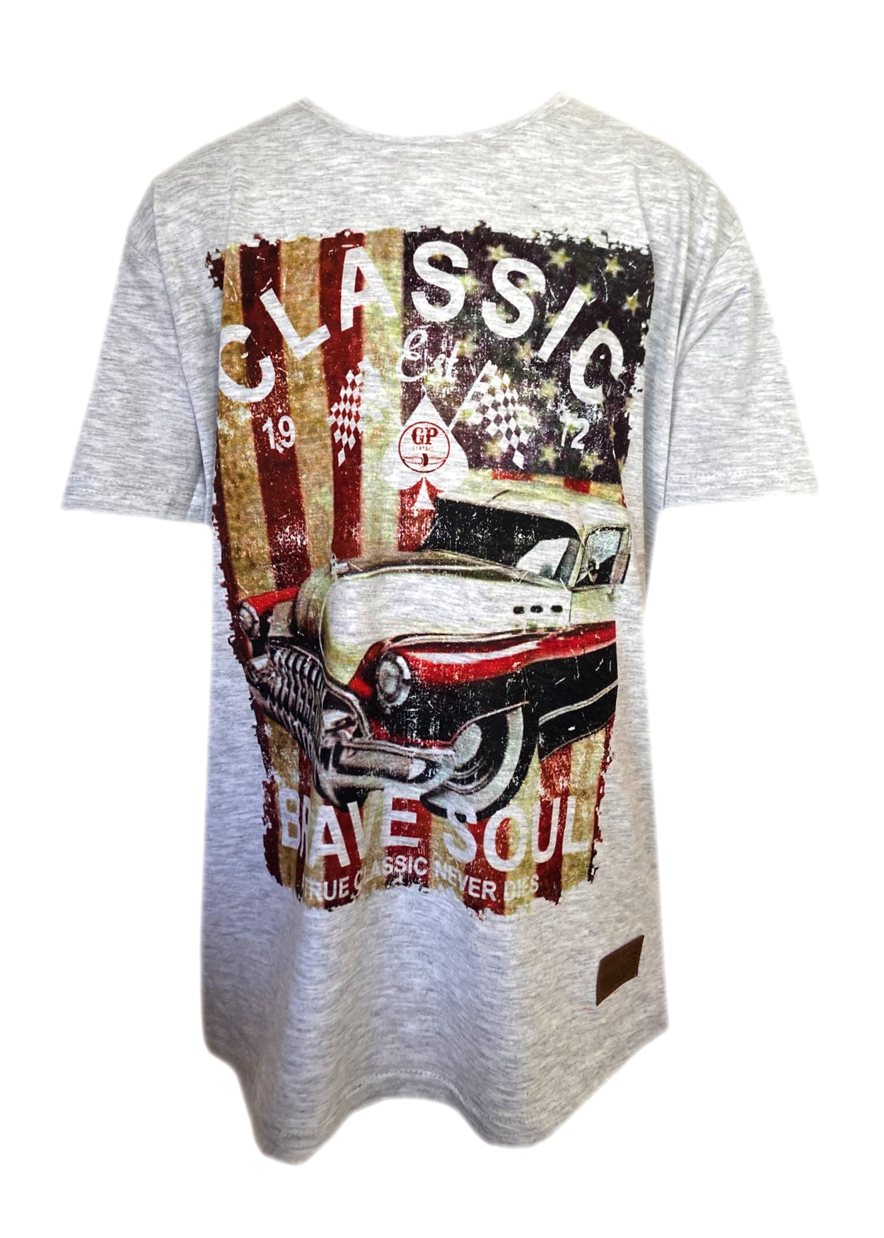Boys Brave Soul Novelty T-Shirts - Grey Buick
