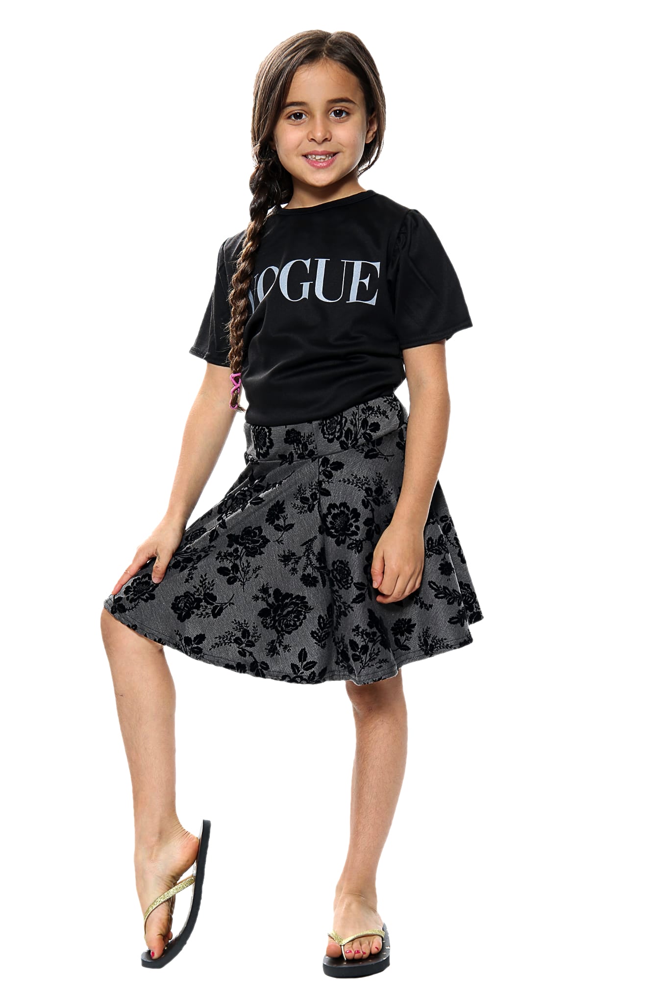 Girls Floral Skater Skirt