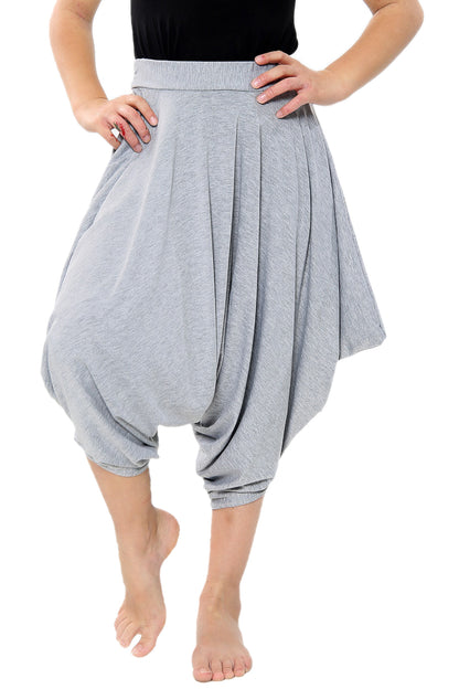 Girls Draping Romper Skirt - Grey