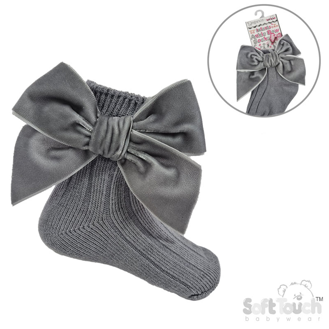Baby Girls Bow Ribbon Ankle Socks