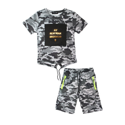 Boys New York Brooklyn Grey Set