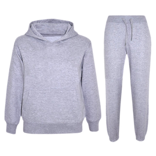 Kids Fleece Hoodies And Jogging Bottoms - Grey