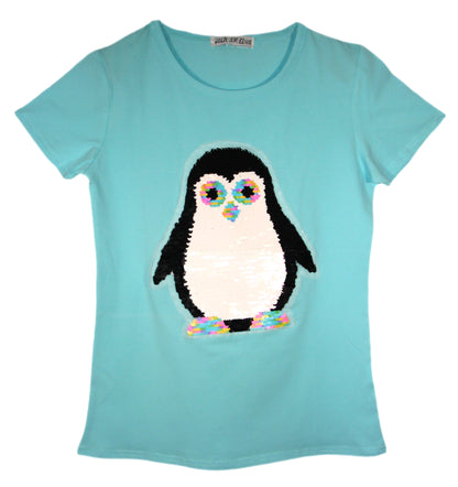 Girls Animal Sequin T-Shirts