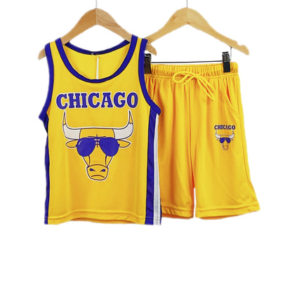 Kids Basketball Vest and Shorts Set