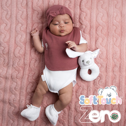 Baby Bodysuit Ribbed Sleepsuit Beanie Hat Bib