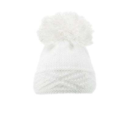 Baby Knitted Pom Pom Hat Boy Girl Winter Bobble Mummy Daddy Prince Princess 0-12