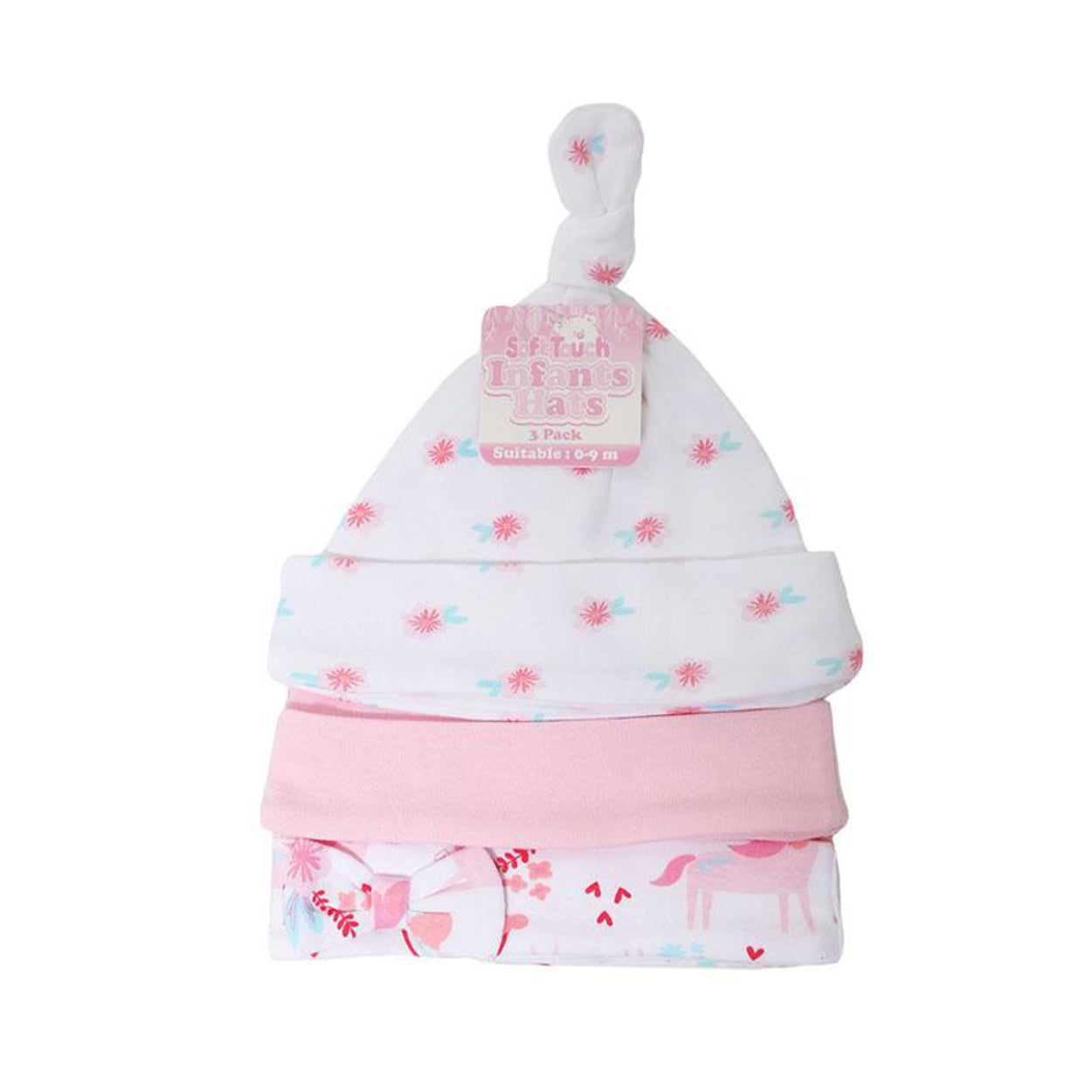 Baby Bow Top Knot Beanie Hats