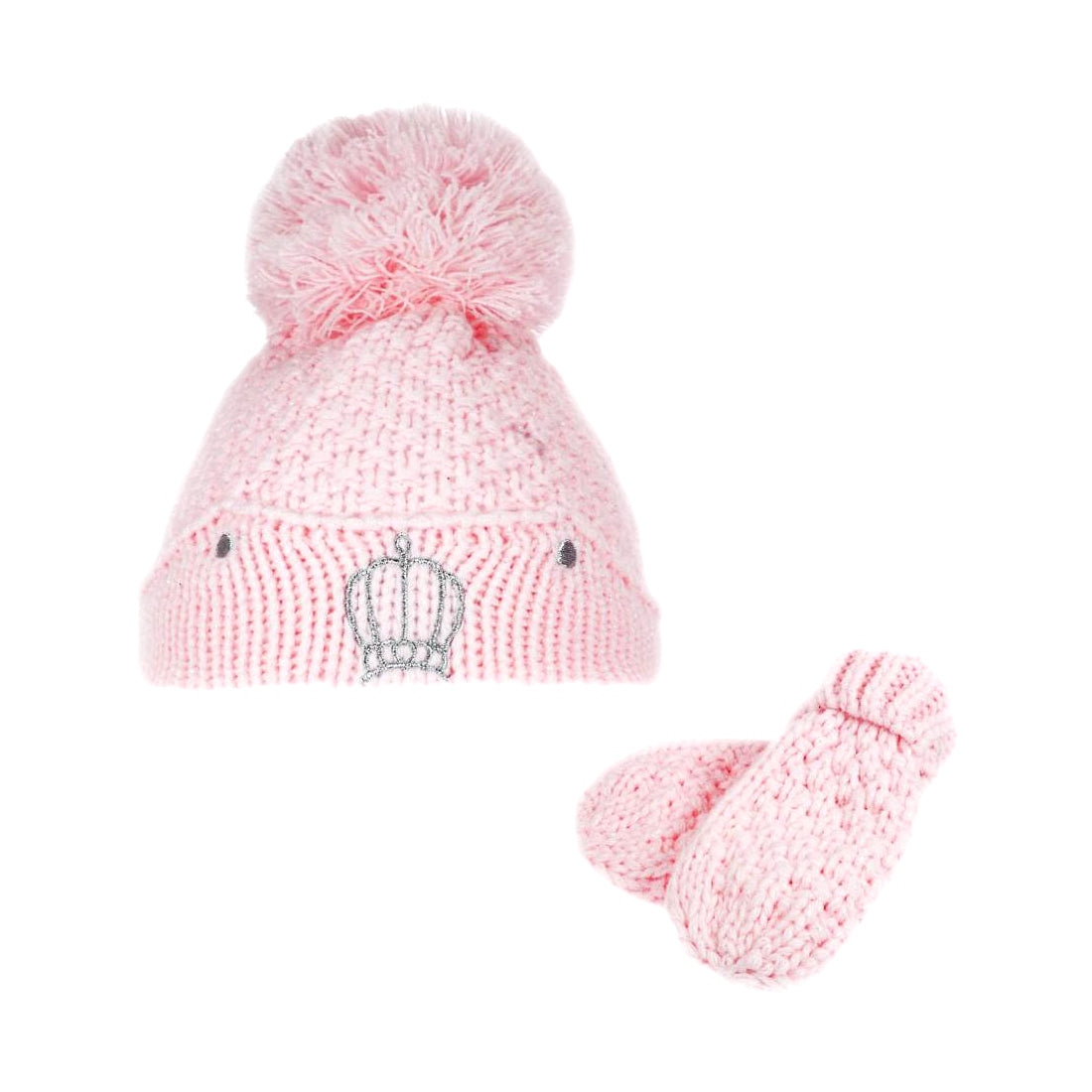 Baby Knitted Pom Pom Hat Boy Girl Winter Bobble Mummy Daddy Prince Princess 0-12