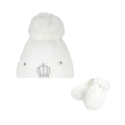 Baby Knitted Pom Pom Hat Boy Girl Winter Bobble Mummy Daddy Prince Princess 0-12