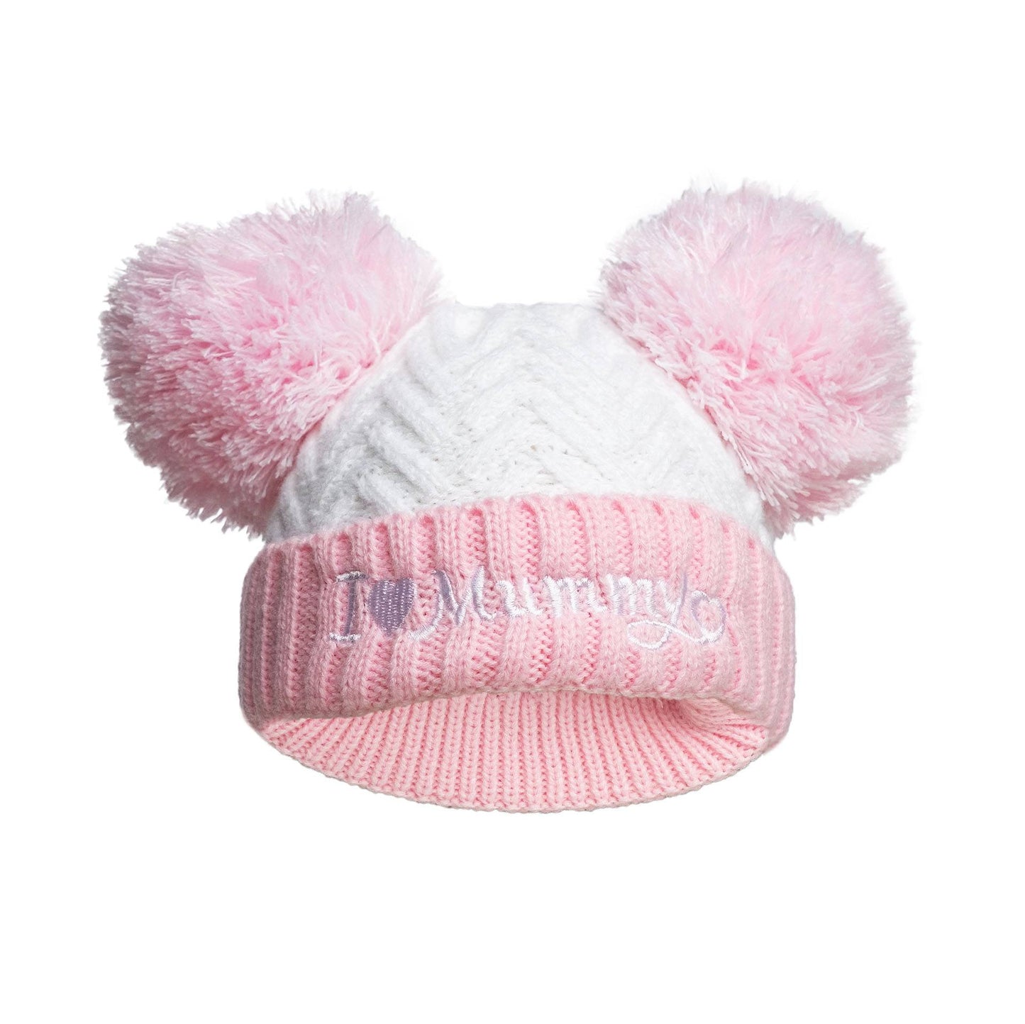 Gum & Berries Baby Girl/Boy Woven Ribbed Bobble Beanie Hat Pompom Winter Cap Newborn - 12M