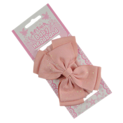 Baby Girls Sparkle Glitter Bow Headband