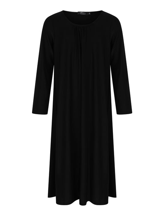 Girls Black Abaya Maxi Dress
