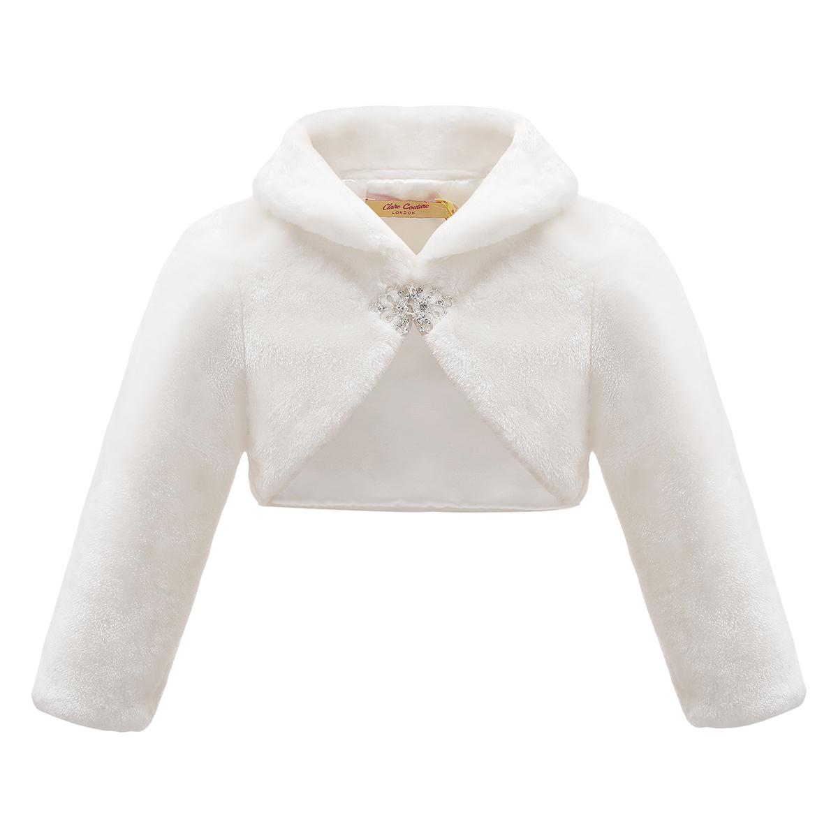 Girls Bolero Bridesmaid Tippet Wrap Stole Shrug Kids 3 - 13 Years - Long Sleeve