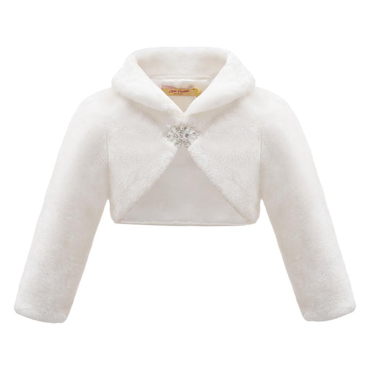 Girls Bolero Bridesmaid Tippet Wrap Stole Shrug Kids 3 - 13 Years - Long Sleeve
