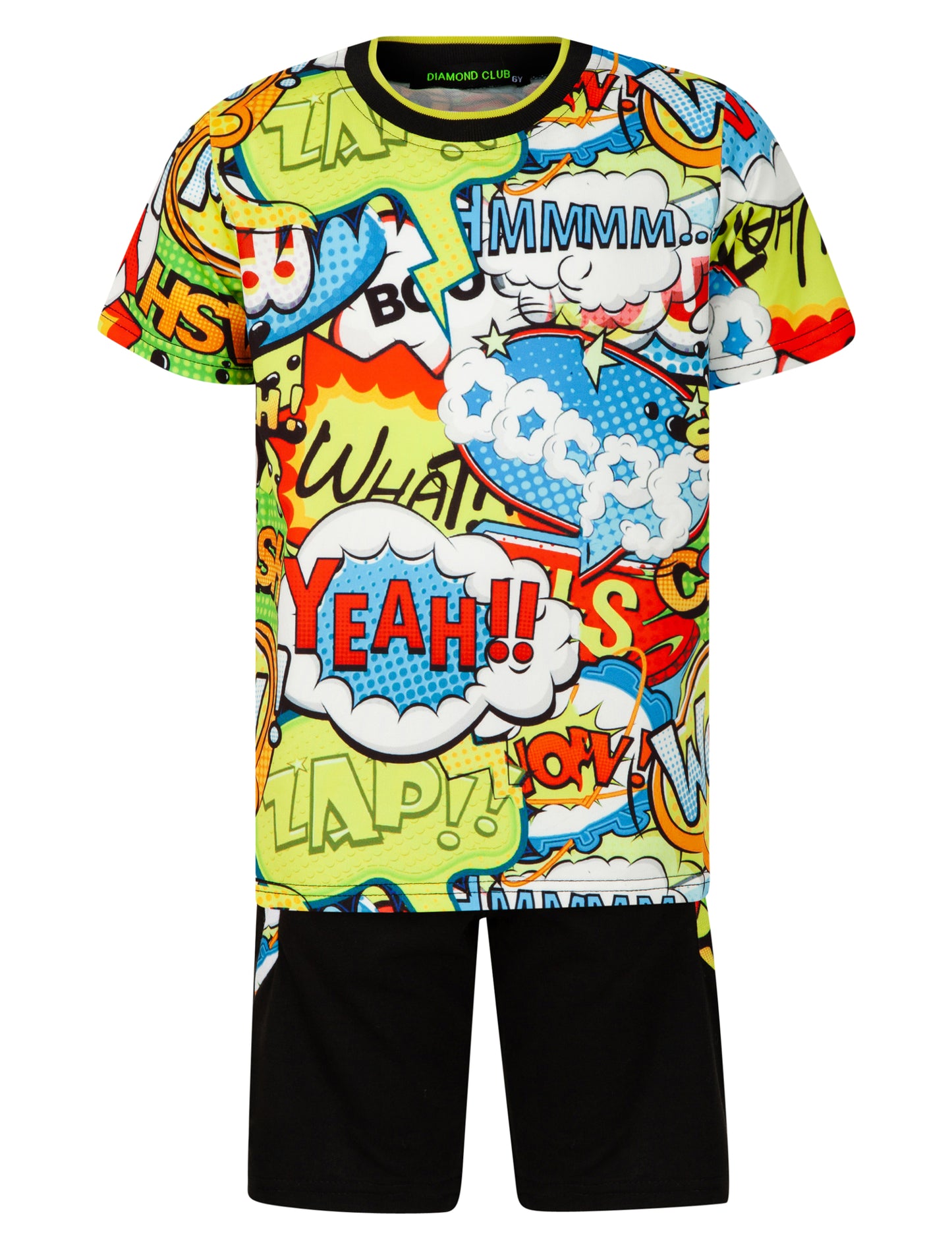 Kids Comic T-Shirt & Shorts Set