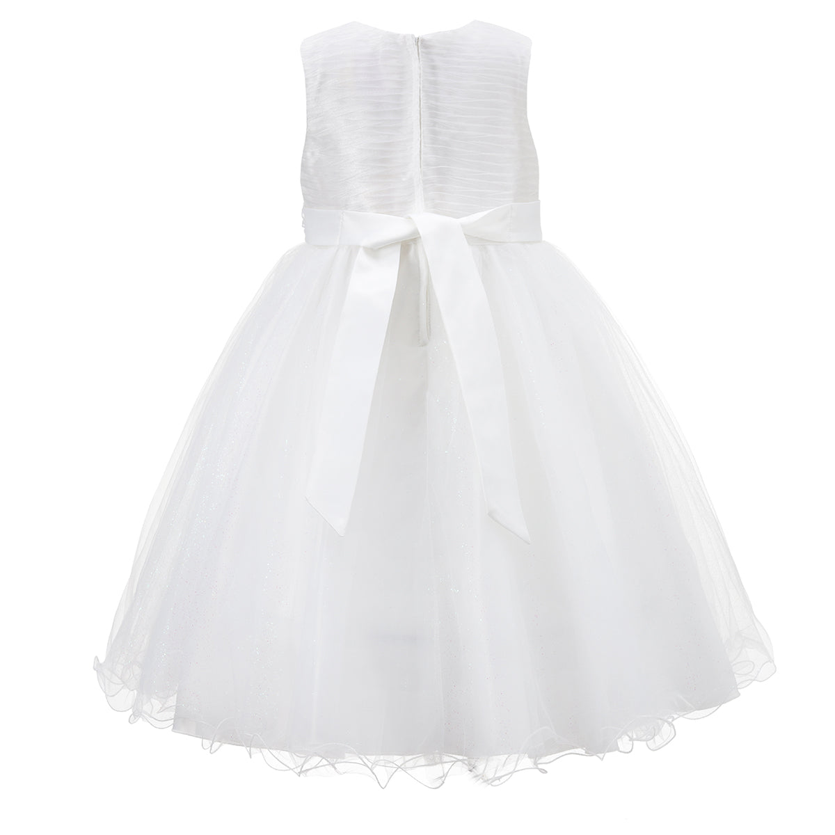 Girls Wedding Dress With Bow
