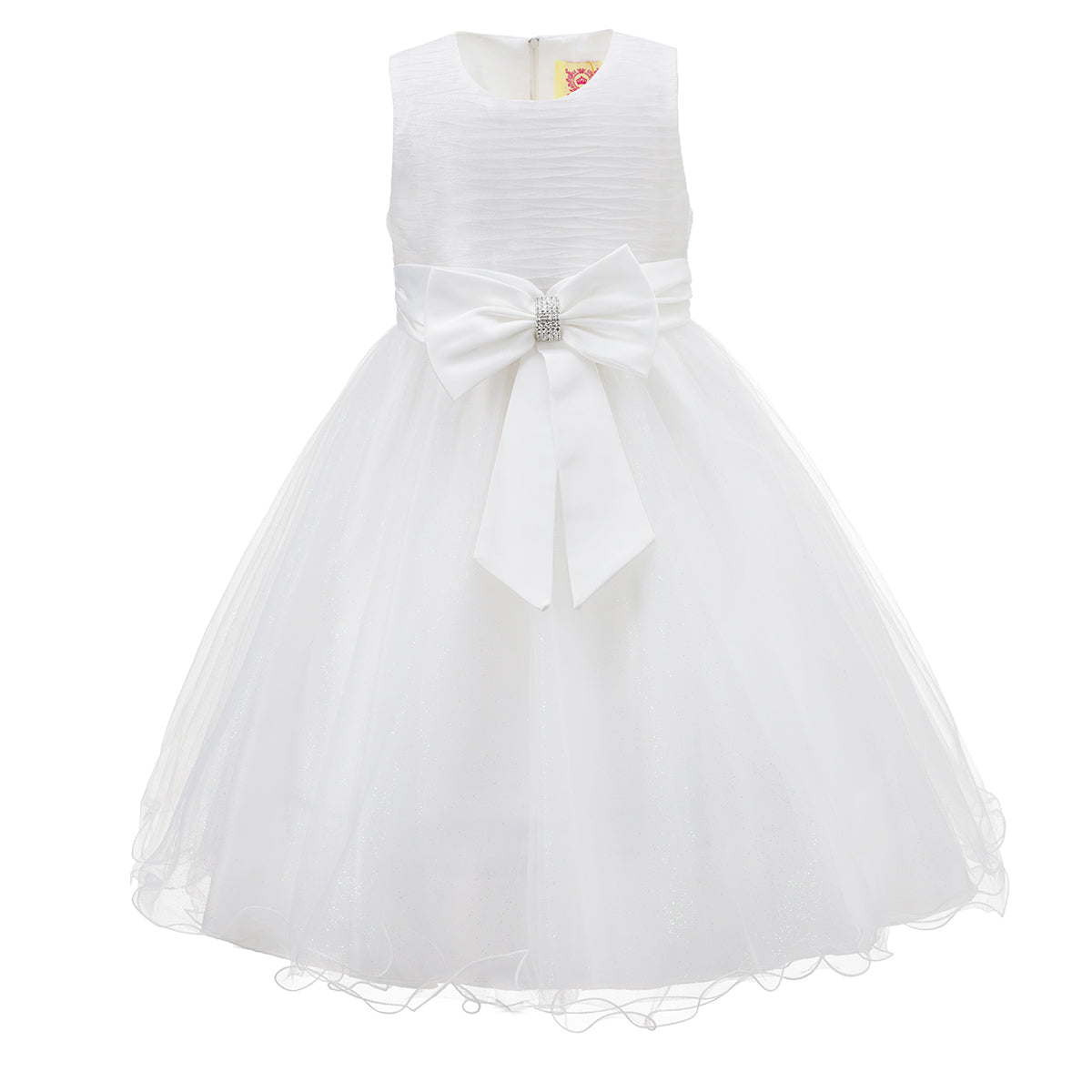 Girls Wedding Dress With Bow