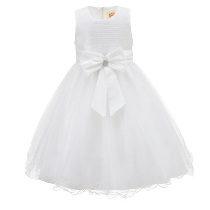 Girls Wedding Dress With Bow