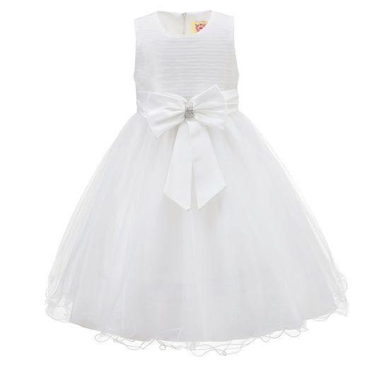 Girls Wedding Dress With Bow