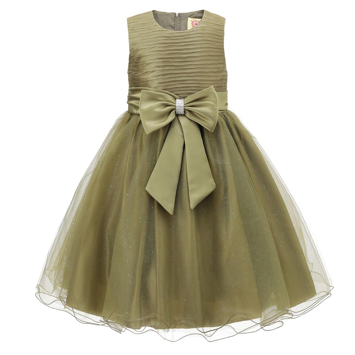 Girls Wedding Dress With Bow