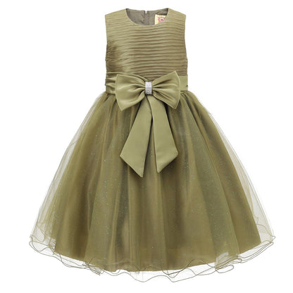 Girls Wedding Dress With Bow