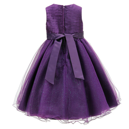 Girls Wedding Dress With Bow