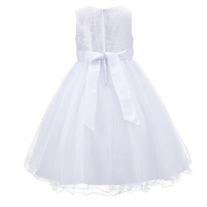 Girls Wedding Dress With Bow